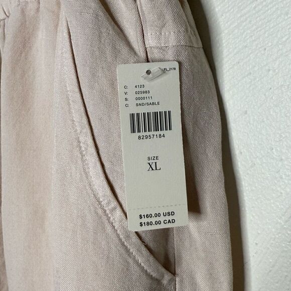 Anthropologie Cloth & Stone Linen Blend Wide Leg Cropped Pants - NWT - Women’s U - Picture 5 of 8